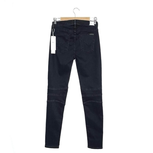 Hudson Jeans Stark Moto Pant Skinny Blue Wild Dark Wash Blue Size 27 (4) New NWT - Picture 2 of 12